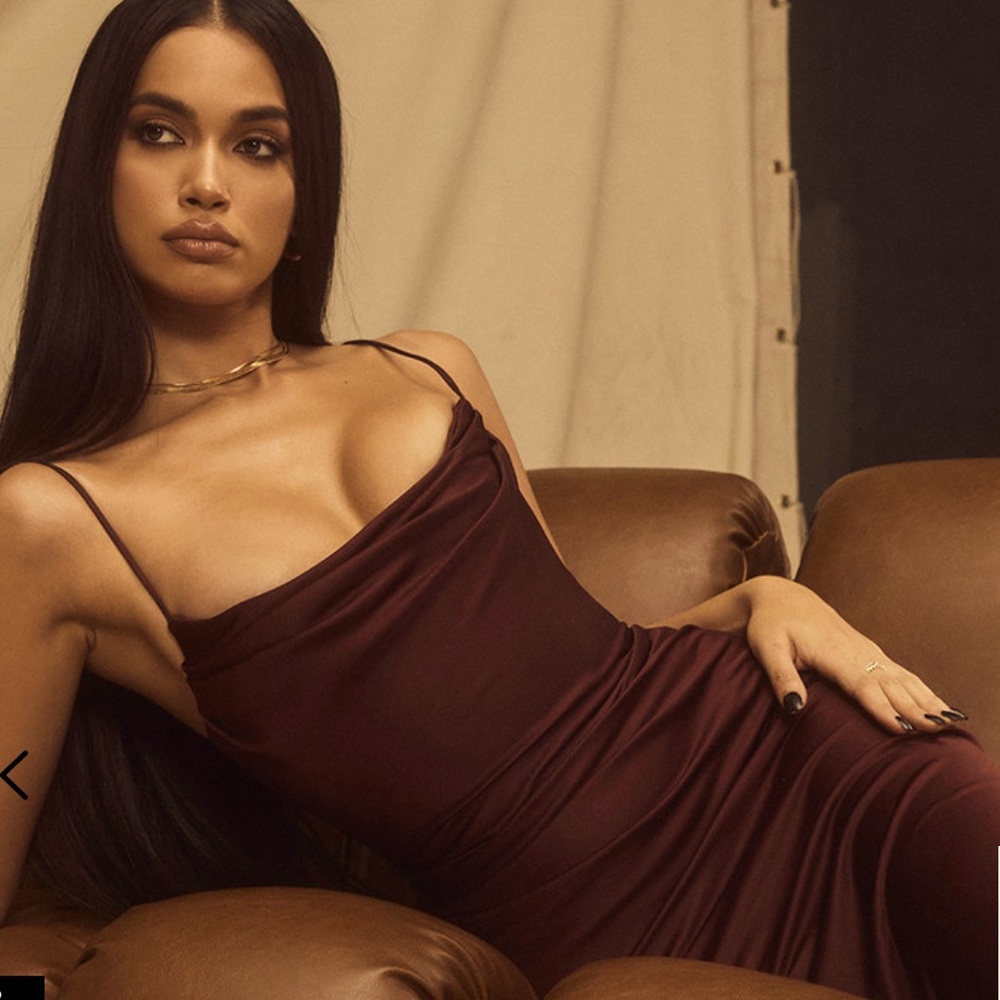 NWT - House of CB Anja dress brown sz L+ (xl)